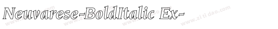 Neuvarese-BoldItalic Ex字体转换